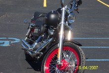2007 Dyna® FXDB Street Bob® in black denim customized in Battle Creek Harley Davidson®, Battle Creek, Michigan