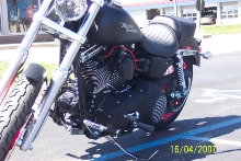 2007 Dyna® FXDB Street Bob® in black denim customized in Battle Creek Harley Davidson®, Battle Creek, Michigan